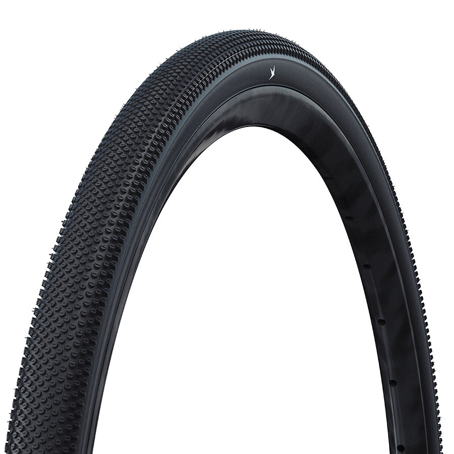 011380-26-700::0::011380-26-700::Schwalbe, G-One Allround, Pneu pour hybride, 700x40C, Pliable, Tubeless Ready, Addix Green, RaceGuard, 67TPI, Noir
