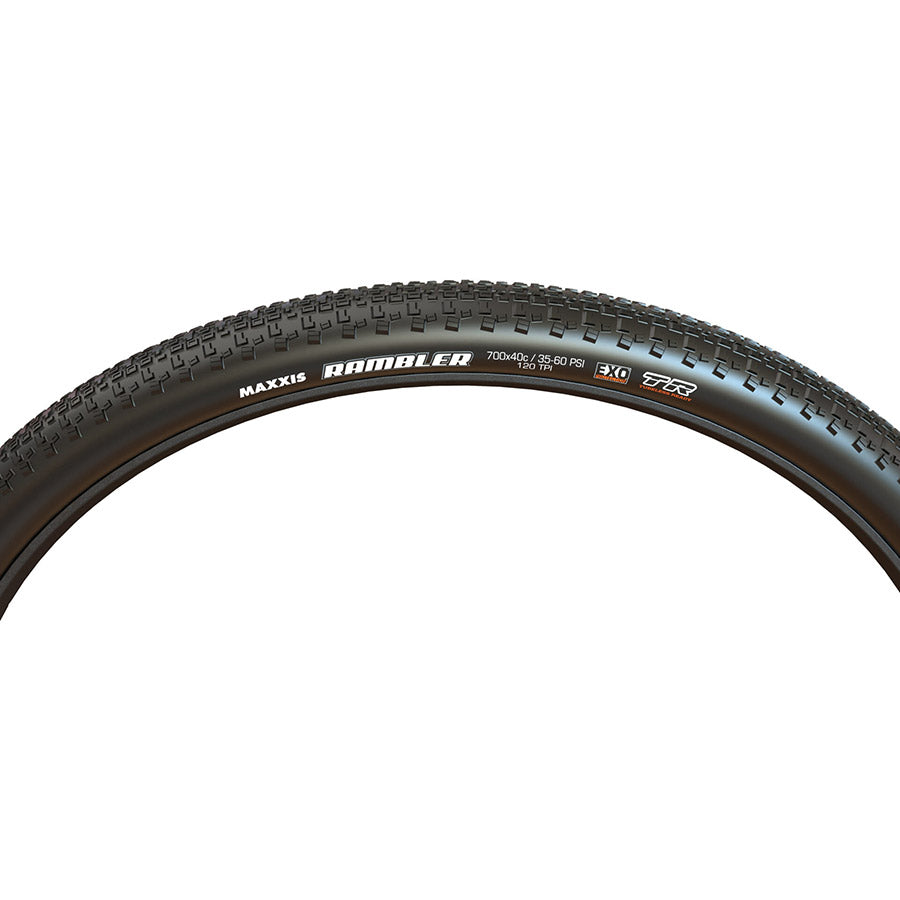 011484-18-700::1::011484-18-700::Maxxis, Rambler, Pneu Gravel, 700x45C, Pliable, Tubeless Ready, Dual, SilkShield, 60TPI, Noir