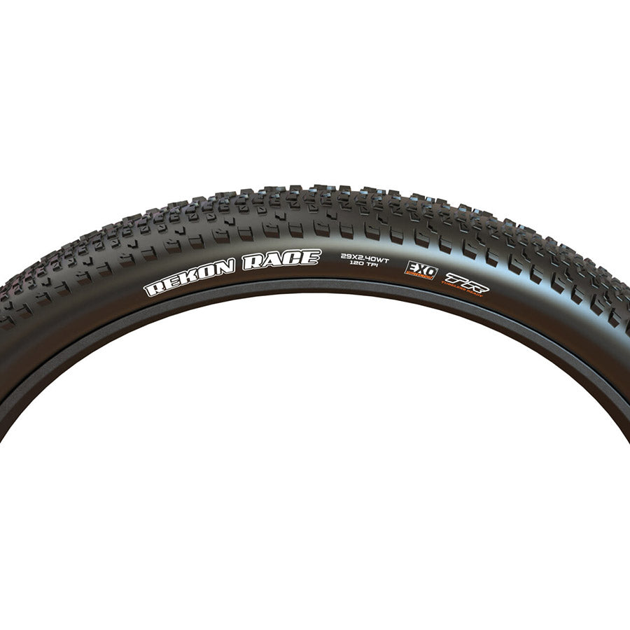 011746-08-29::2::011746-08-29::Maxxis, Rekon Race, Pneu de VTT, 29"x2.40, Pliable, Tubeless Ready, MaxxSpeed, EXO, Wide Trail, 120TPI, Noir