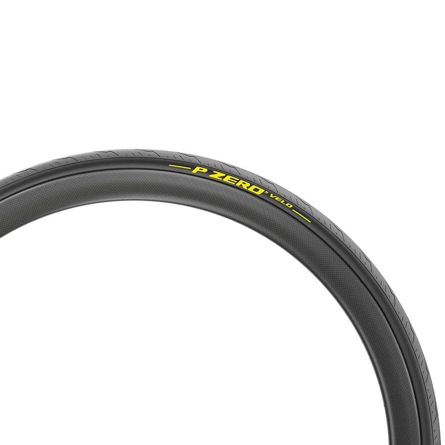 011753-01-700::5::011753-01-700::Pirelli, P ZERO Velo Tubular, Pneu de route, 700x25C, Boyau, YellowSOFT, TechBELT, 300TPI, Noir