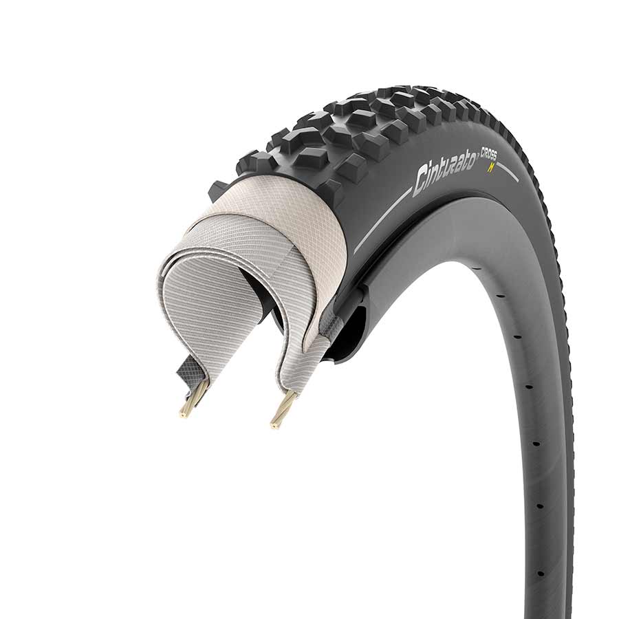 011783-01-700::1::011783-01-700::Pirelli, Cinturato Cross M, Pneu Gravel, 700x33C, Pliable, Tubeless Ready, SpeedGrip, 127TPI, Noir