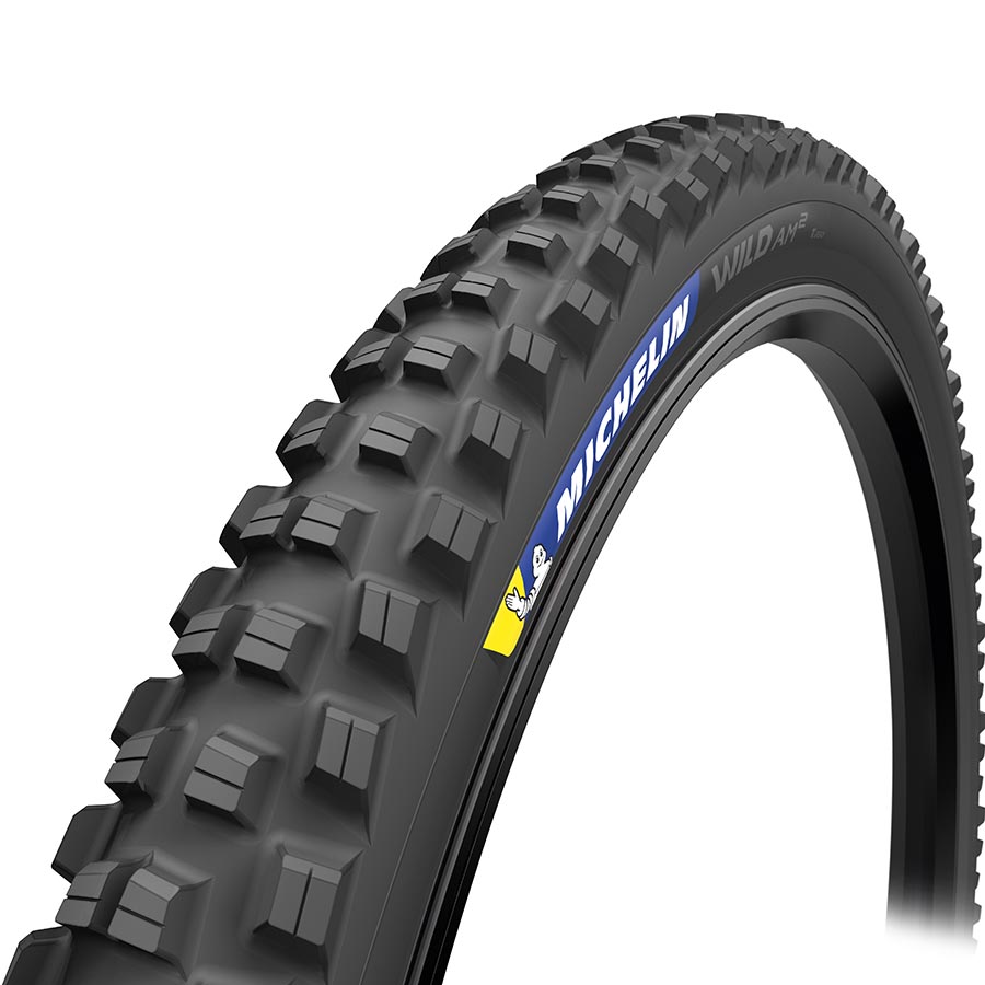 011879-01-275::0::011879-01-275::Michelin, Wild AM2 Competition, Pneu, 27.5"x2.40, Pliable, Tubeless Ready, GUM-X, GravityShield, 60, Noir