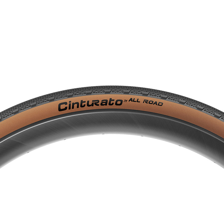 011896-09-700::4::011896-09-700::Pirelli, Cinturato All Road, Pneu Gravel, 700x50C, Pliable, Tubeless Ready, PROCompound Gravel, ProWALL Gravel, 60TPI, Flanc Beige