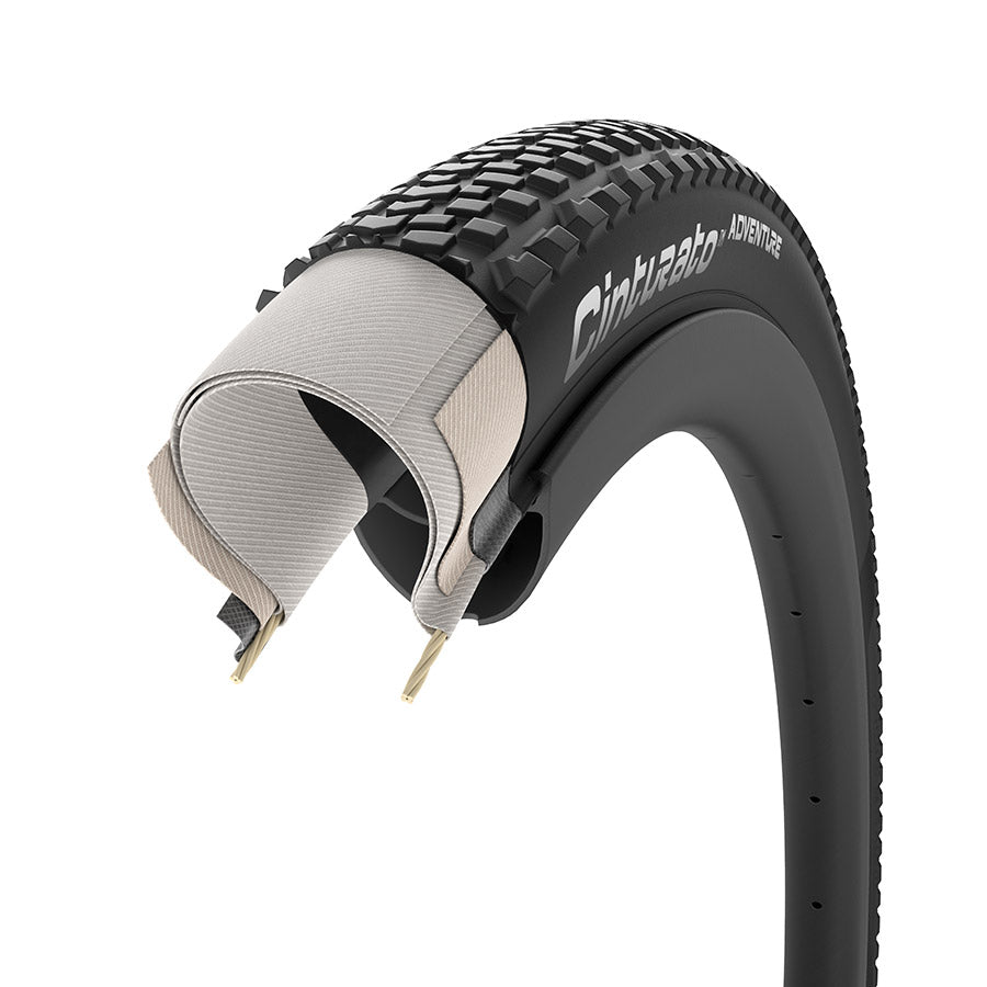 011897-06-650::3::011897-06-650::Pirelli, Cinturato Adventure, Pneu Gravel, 650x50B, Pliable, Tubeless Ready, PROCompound Gravel, ProWALL Gravel, 60TPI, Noir