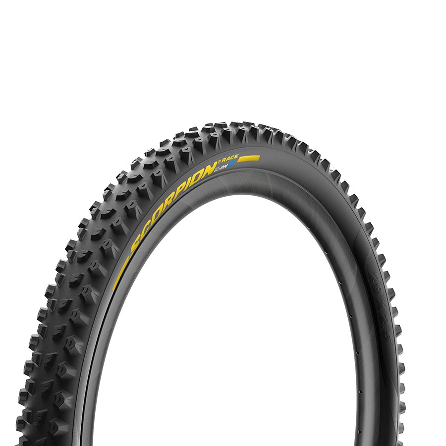 011922-02-29::1::011922-02-29::Pirelli, Scorpion Race DH S, Pneu de VTT, 29"x2.50, Rigide, Tubeless Ready, SmartEVO DH, DualWALL, 60TPI, Noir