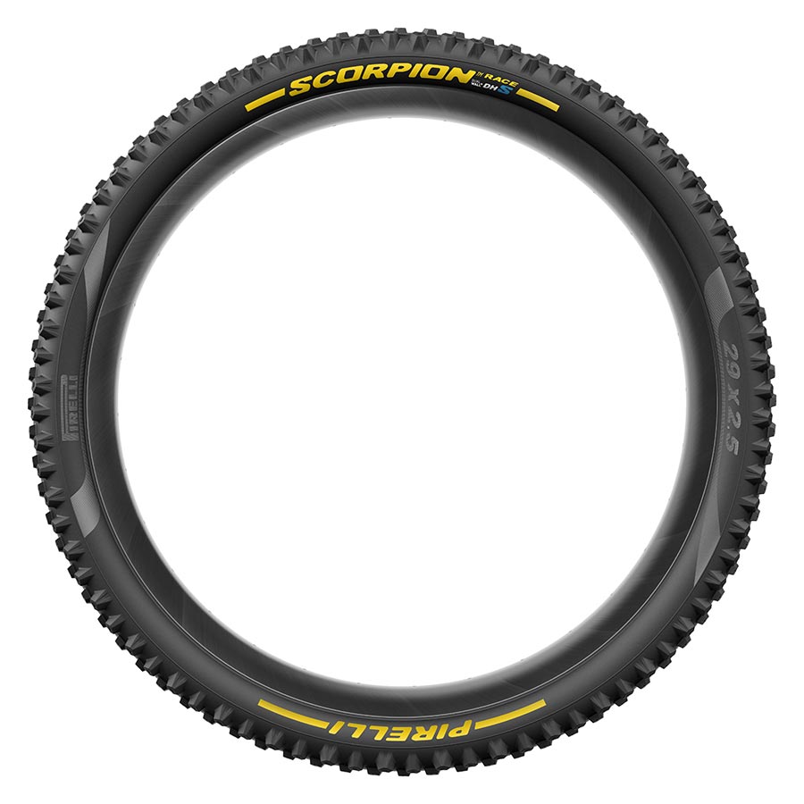 011922-02-29::4::011922-02-29::Pirelli, Scorpion Race DH S, Pneu de VTT, 29"x2.50, Rigide, Tubeless Ready, SmartEVO DH, DualWALL, 60TPI, Noir