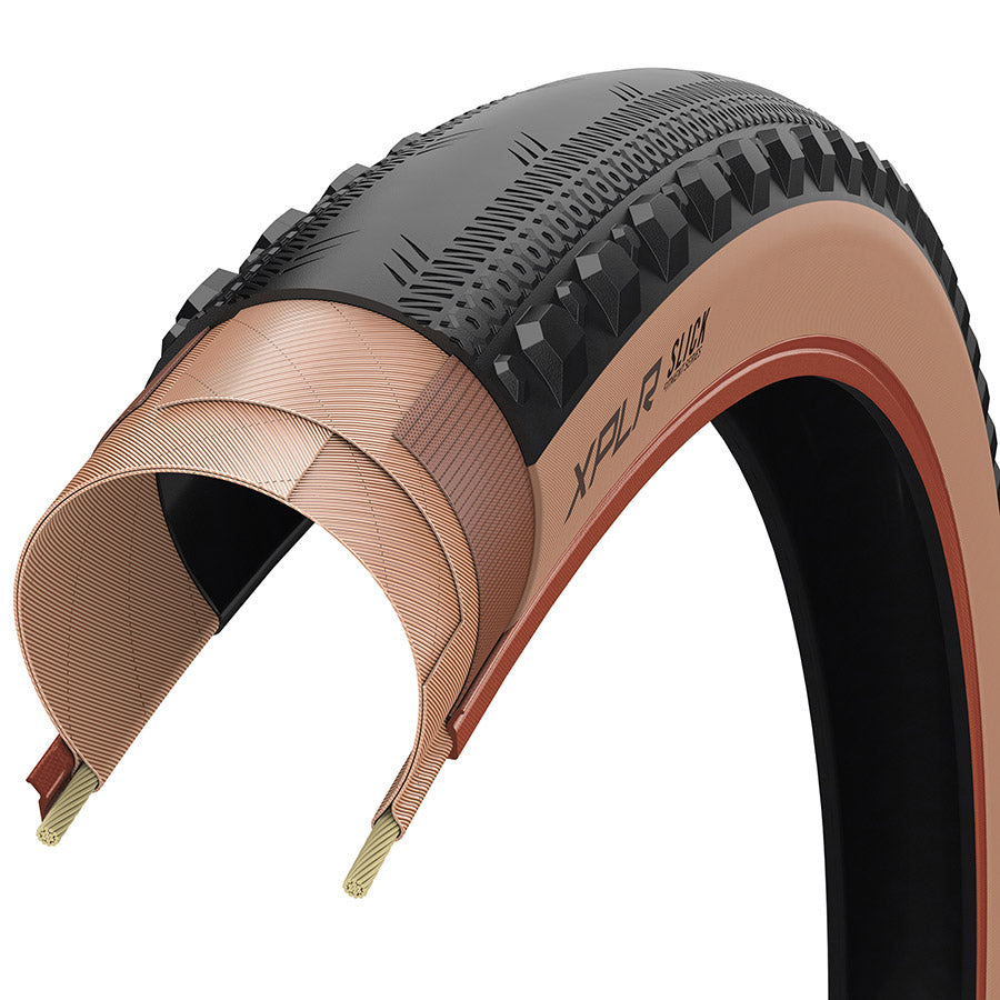 012068-02-700::1::012068-02-700::Zipp, Goodyear XPLR Slick, Pneu Gravel, 700x45C, Pliable, Tubeless Ready, Dynamic:UHP, M:Wall, Noir