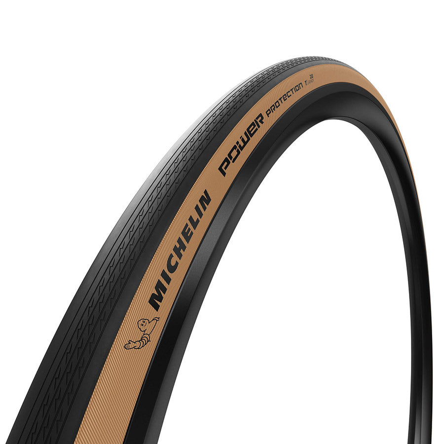 012090-10-700::0::012090-10-700::Michelin, POWER PROTECTION, Pneu de route, 700x30C, Pliable, Tubeless Ready, MAGI-X, 3x120, Flanc Beige