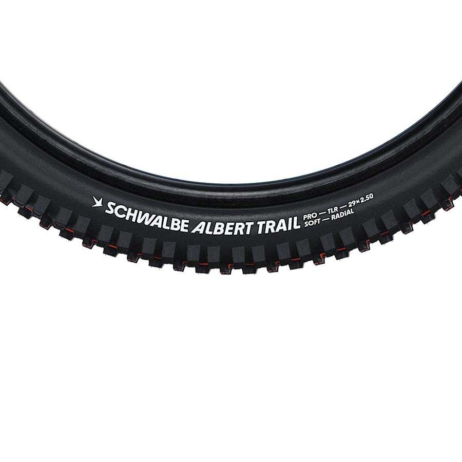 012107-06-29::2::012107-06-29::Schwalbe, Albert Gravity Pro, Pneu de VTT, 29"x2.60, Pliable, Tubeless Ready, Addix Ultra Soft, Gravity Pro - Radial, 67TPI, Noir