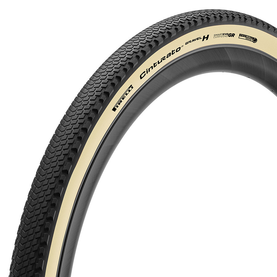 012157-08-700::0::012157-08-700::Pirelli, Cinturato Gravel H HP-Line, Pneu Gravel, 700x45C, Pliable, Tubeless Ready, SmartEVO GR, ProWALL Gravel, 120TPI, Blanc