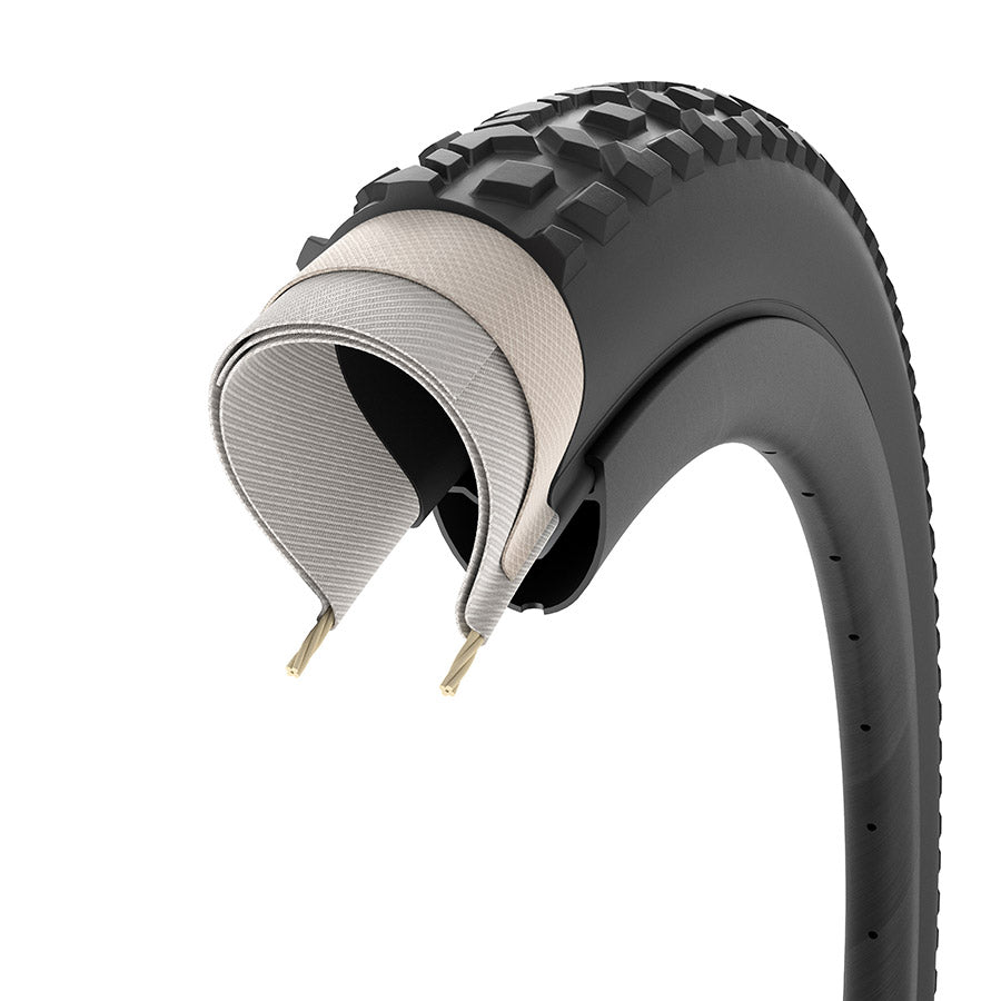 012162-06-700::3::012162-06-700::Pirelli, Cinturato Gravel M P-Line, Pneu Gravel, 700x50C, Pliable, Tubeless Ready, SpeedGrip, TechWALL, 60TPI, Noir