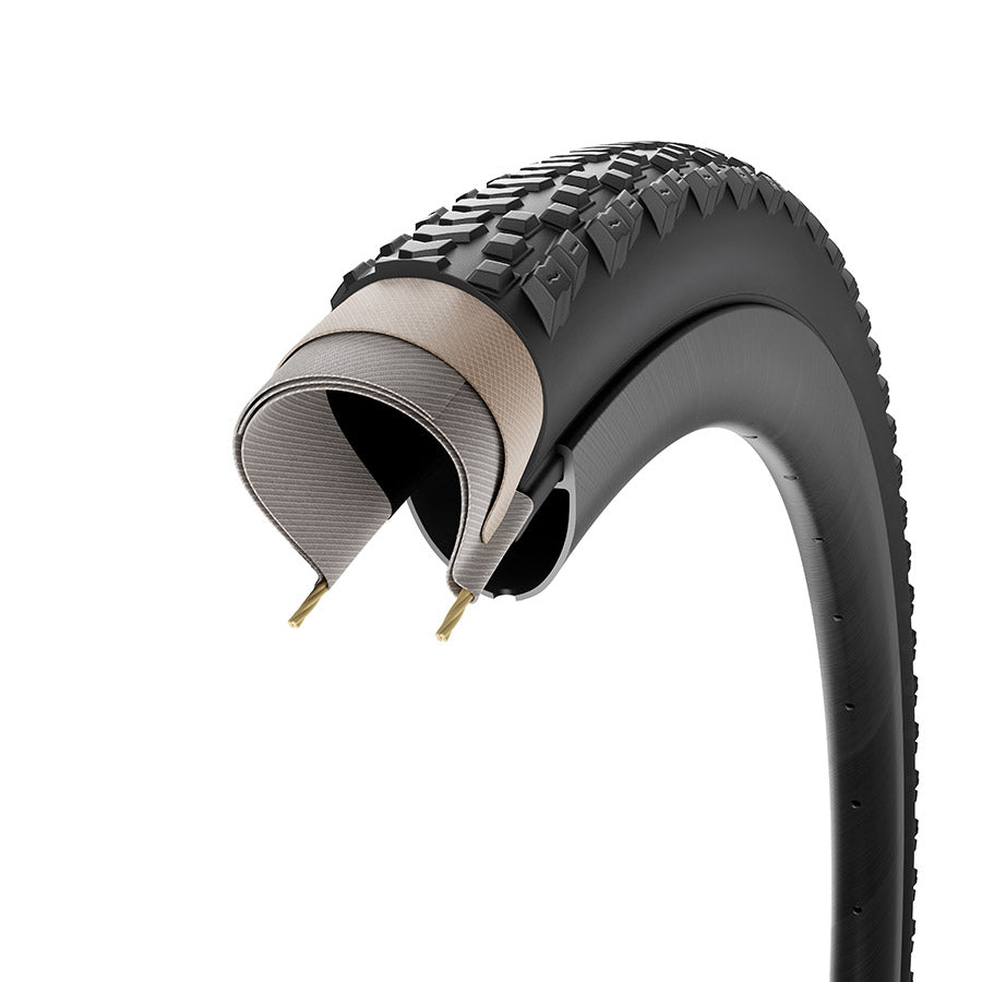 012164-02-700::3::012164-02-700::Pirelli, Cinturato Gravel RM P-Line, Pneu Gravel, 700x40C, Pliable, Tubeless Ready, SpeedGrip, TechWALL, 60TPI, Noir