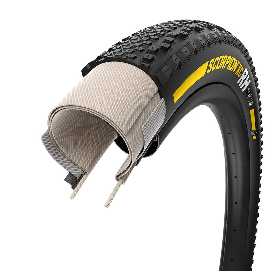 012165-02-29::1::012165-02-29::Pirelli, Scorpion Race XC RH, Pneu de VTT, 29x2.4, Pliable, Tubeless Ready, Race XC Compound, ProWALL, 120TPI, Noir