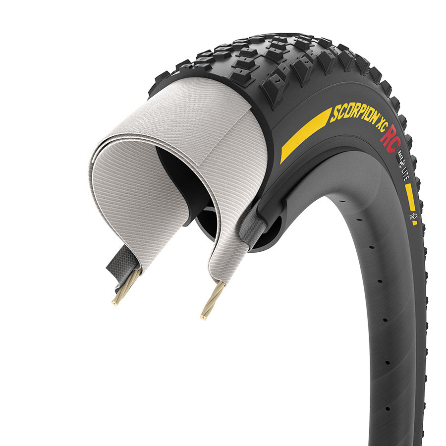 012166-01-29::3::012166-01-29::Pirelli, Scorpion Race XC RC, Pneu de VTT, 29x2.4, Pliable, Tubeless Ready, Race XC Compound, Lite, 120TPI, Noir