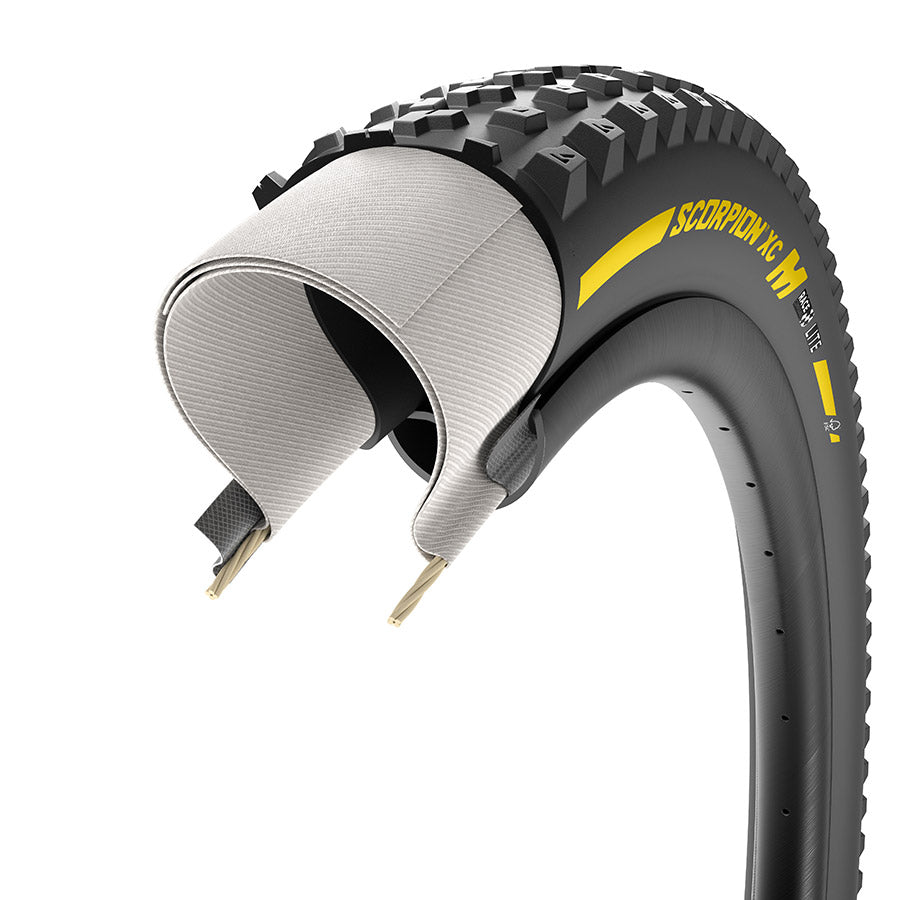 012167-01-29::3::012167-01-29::Pirelli, Scorpion Race XC M, Pneu de VTT, 29x2.4, Pliable, Tubeless Ready, Race XC Compound, Lite, 120TPI, Noir