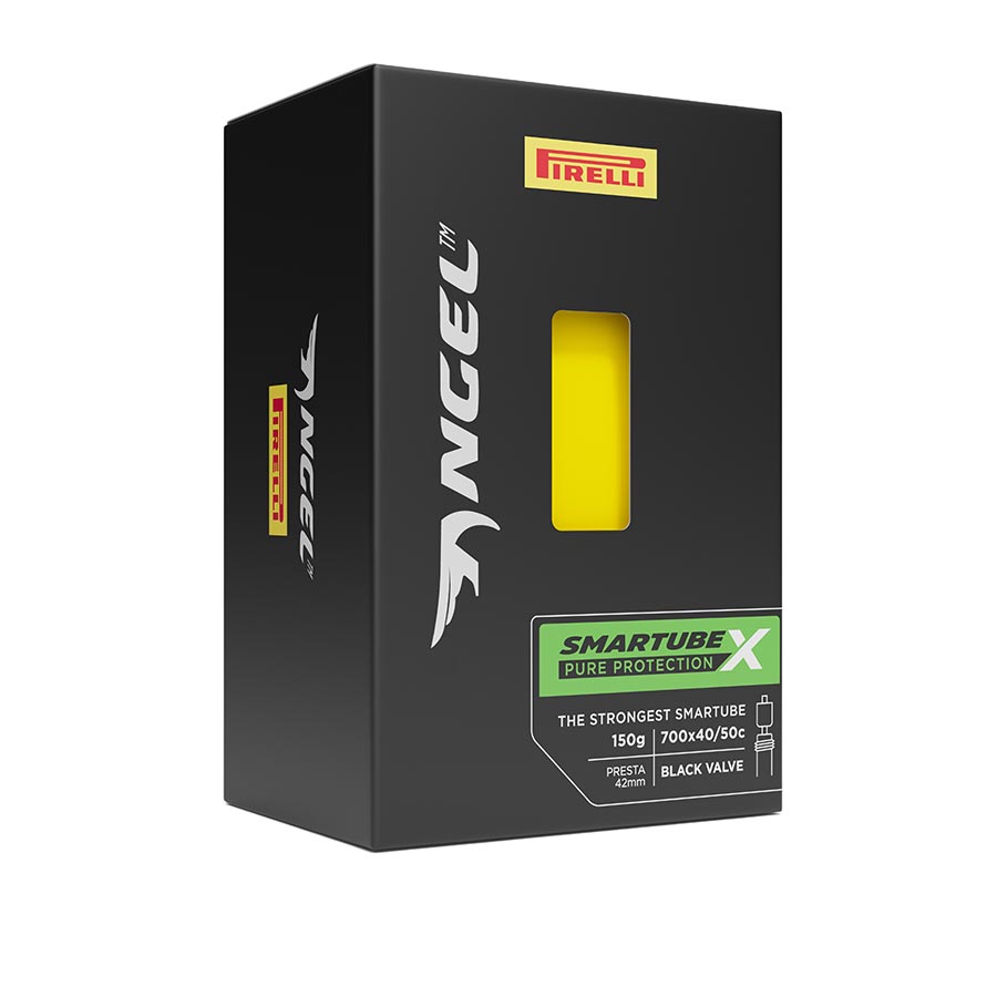 020240-02-700::0::020240-02-700::Pirelli, Angel SmarTUBE X, Chambre à air, Schrader, Longueur: 42mm, 700C, 28-42C