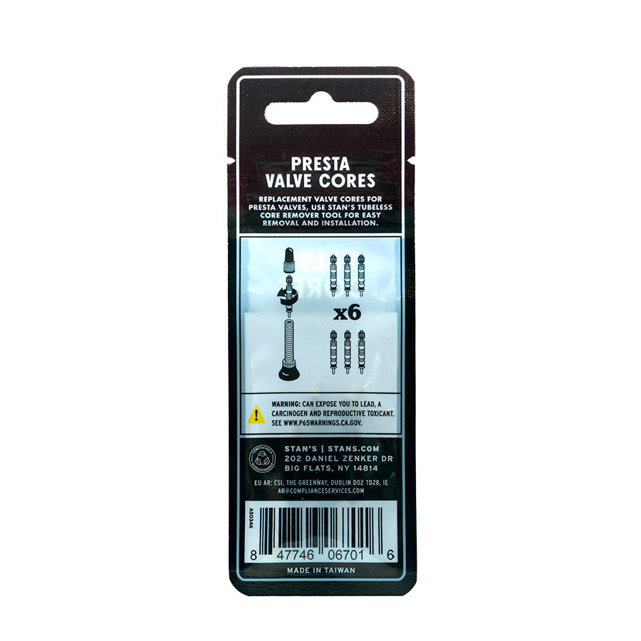 030040-03::2::030040-03::Stans No Tubes, Corps de valve Presta, Paquet de 6