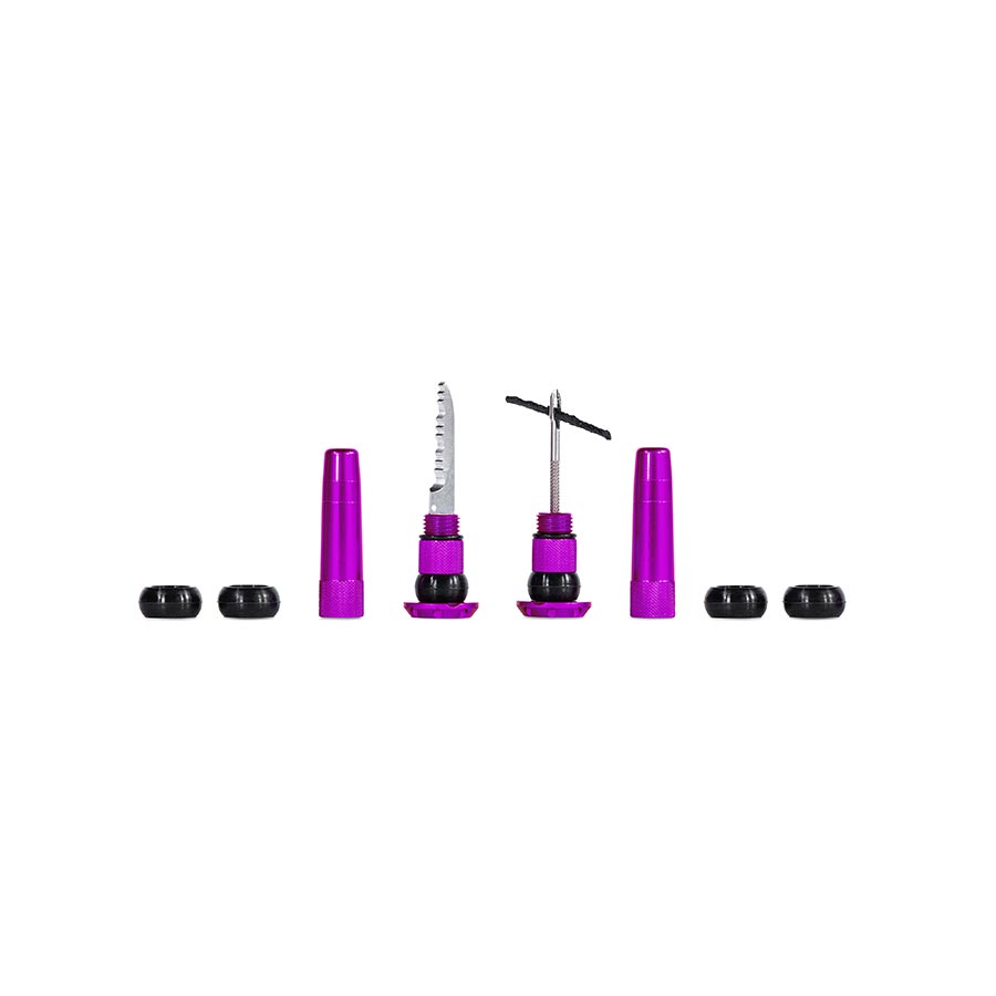 030190-04::2::030190-04::Muc-Off, Stealth Tubeless Plugs, Trousse de rustines, Mauve, Paire