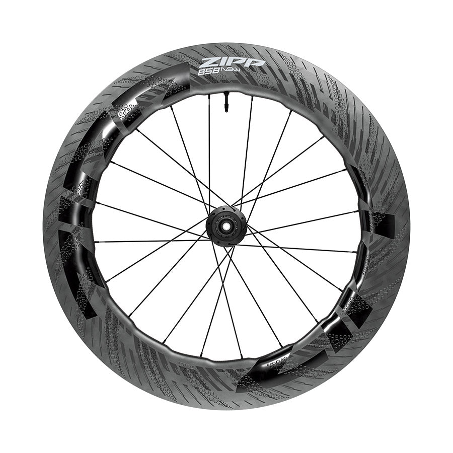 042122-02-700::1::042122-02-700::Zipp, 858 NSW D1, Roue, Arrière, 700C / 622, Trous: 20, 12mm TA, 142mm, Disque Center Lock, Shimano HG 11