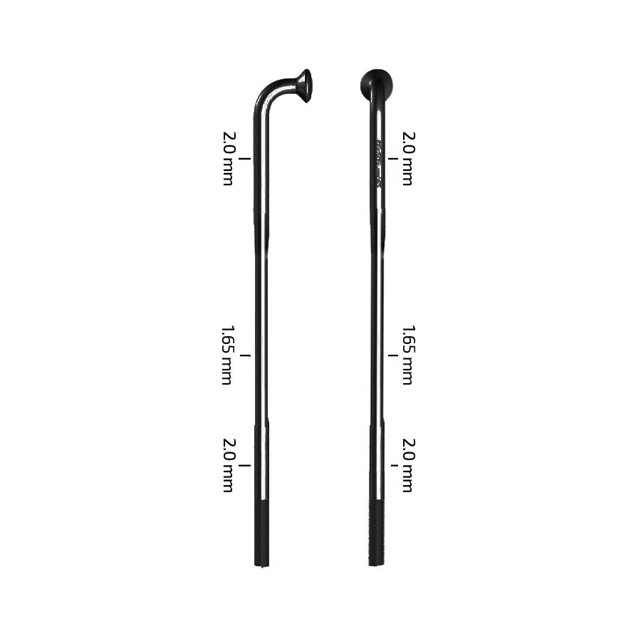 070368-284::0::070368-284::Zipp, Sapim D-Light, Rayons, À coude, Noir, 284mm, 3pcs