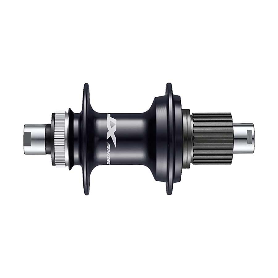 080543-03::0::080543-03::Shimano, FH-M8130-B, Moyeu à disque, Droit, 32T, 12mm TA, 157mm, Shimano Micro Spline, Noir