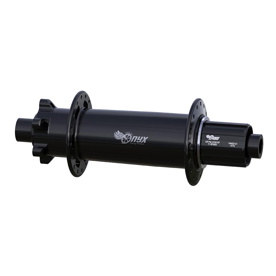 080587-02::0::080587-02::Onyx Racing Products, FAT, Moyeu à disque, Arrière, 32T, 12mm TA, 197mm, Shimano HG 11, Noir