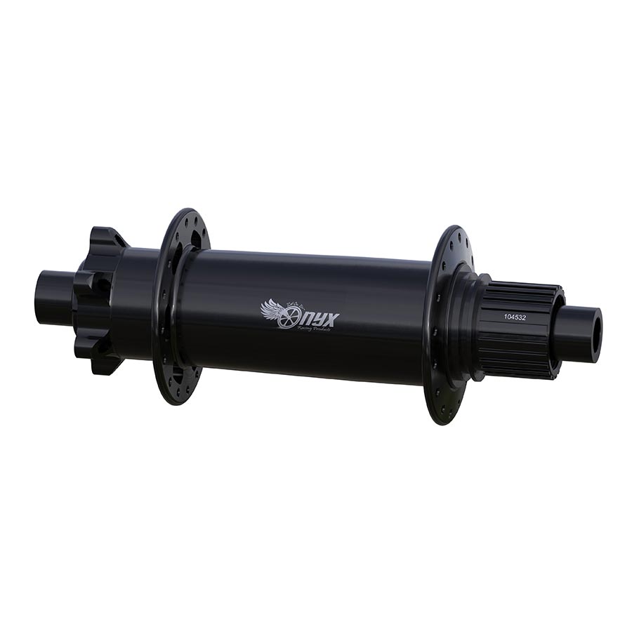 080587-03::0::080587-03::Onyx Racing Products, FAT, Moyeu à disque, Arrière, 32T, 12mm TA, 197mm, Shimano Micro Spline, Noir