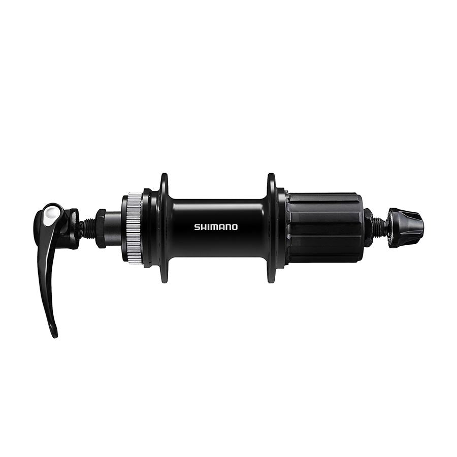 080657-02::0::080657-02::Shimano, FH-QC400, Moyeu à disque, Arrière, 36T, Center Lock, QR, 135mm, Shimano HG, Noir, EFHQC400HMAZBP