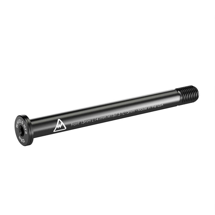 091231-04::0::091231-04::Wheels Manufacturing, Front 15mm Thru Axle, Essieu de type Thru Axle, Avant, Longueur: 141mm, Longueur des filets: 13mm, Filets: M15x1.50