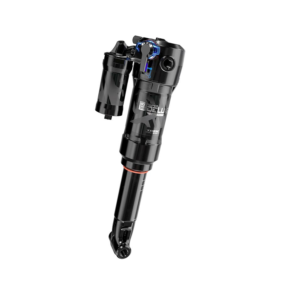 140849-03::0::140849-03::RockShox, Super Deluxe Thru Shaft RCT, Amortisseur arrière, 230x57.5, Oeillet de tige: Tourillon, Oeillet de corps: Joug, Progressive, MReb/MComp, 380Lockout, Trek Rail