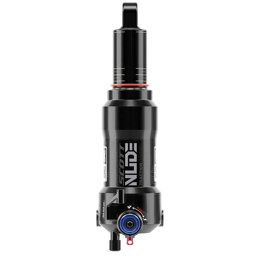 140872-01::1::140872-01::RockShox, Deluxe Nude RLC3 C1, Amortisseur arrière, 165x45, Oeillet de tige: Tourillon, Oeillet de corps: Standard, Progressive 0Pos/0Neg Tokens, W/1 Efficiency Token, LM Tune,430 Lockout, Scott Spark