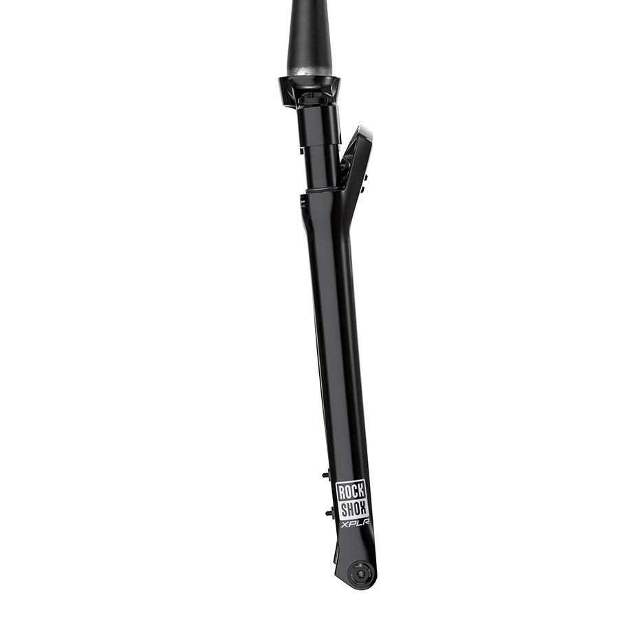 140937-02-700::2::140937-02-700::RockShox, Rudy Ultimate XPLR A2, Fourche à suspension, 700C, Solo Air, 30mm, 1-1/8''-1.5'', 12x100mm TA, Déport: 45mm, Noir