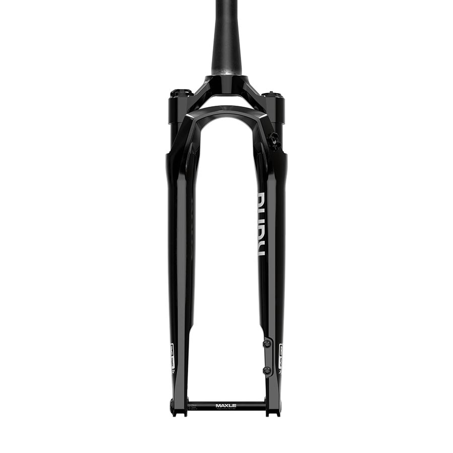 140937-08-700::1::140937-08-700::RockShox, Rudy Ultimate XPLR A2, Fourche à suspension, 700C, Solo Air, 30mm, 1-1/8''-1.5'', 12x100mm TA, Déport: 51mm, Noir