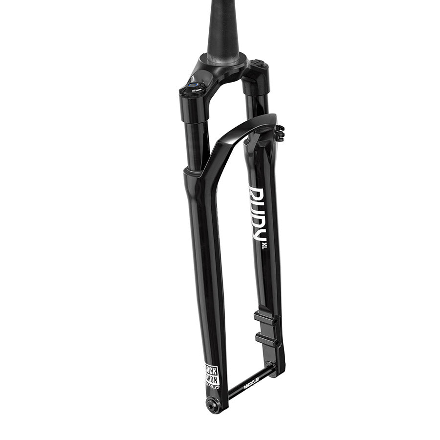 140989-02-700::1::140989-02-700::RockShox, Rudy XL Ultimate A1, Fourche à suspension, 700C, Solo Air, 50mm, 1-1/8''-1.5'', 12x100mm TA, Déport: 45mm, Noir