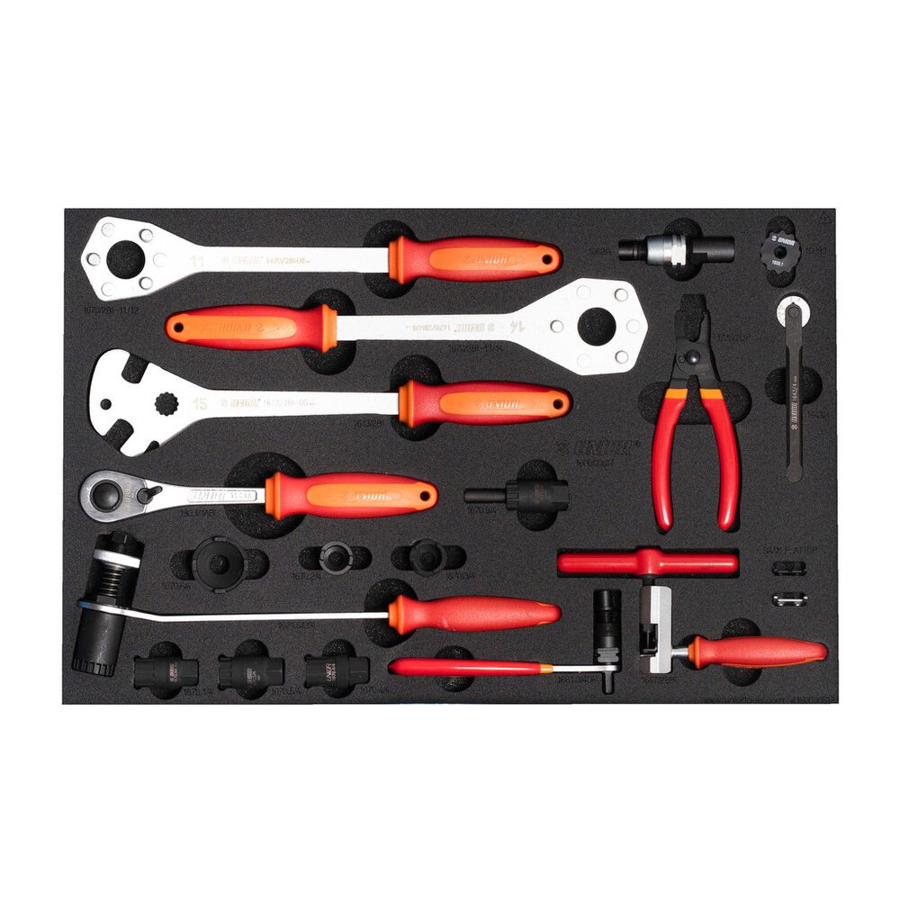 U-629189::0::U-629189::UNIOR BIKE TOOL SET IN SOS TOOL TRAY 560x364x30
