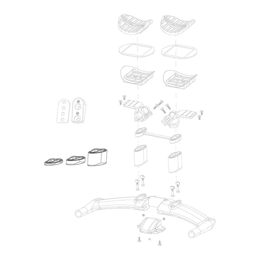 170852-01::0::170852-01::Zipp, Vuka Aero C1 Trousse d'élévation, Inclut des ensemble d'entretoises (2x5 mm, 4x10 mm, 2x30mm) et boulons, Kit