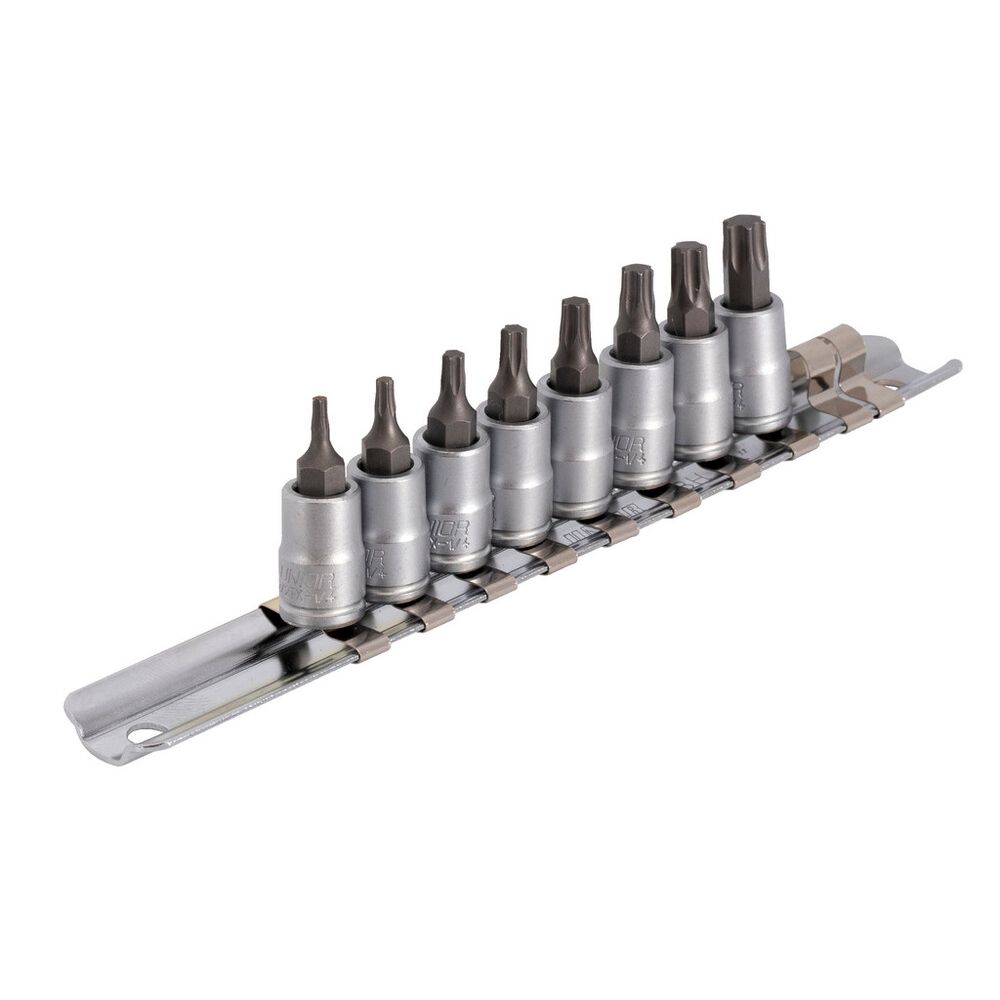 U-629696::0::U-629696::UNIOR SOCKET SET WITH TX PROFILE 1/4" ON RAIL