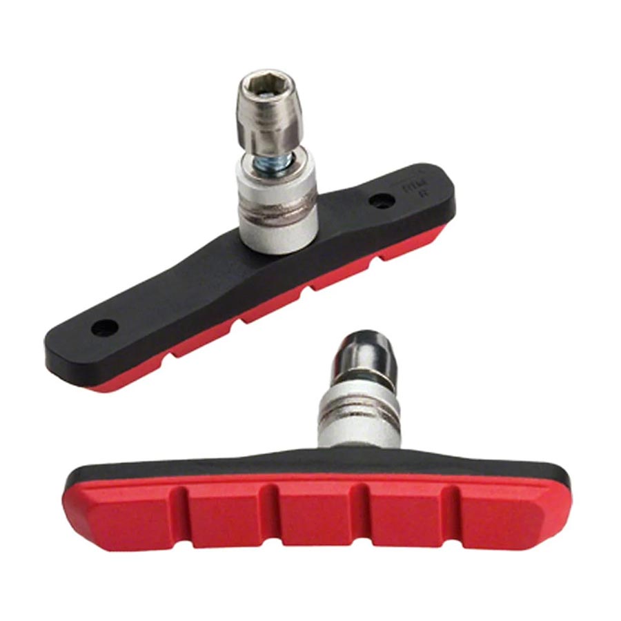 210145-03::0::210145-03::Jagwire, Mountain Sport, Patins de freins en V, Tiges filetées, Tout-usage, Rouge, Paire