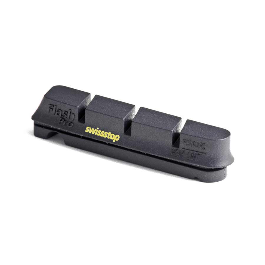 210303-01::0::210303-01::SwissStop, FlashPro, Gomme de remplacement pour jante en carbone, Shimano, Black Prince, Paquet de 4