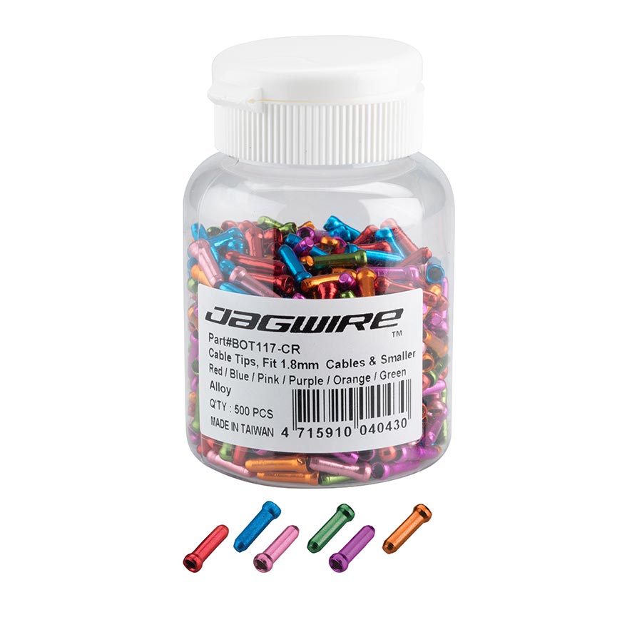 220076-05::0::220076-05::Jagwire, Embouts de Câble, Embout de câbles, 1.8mm, Multicolore, 500pcs