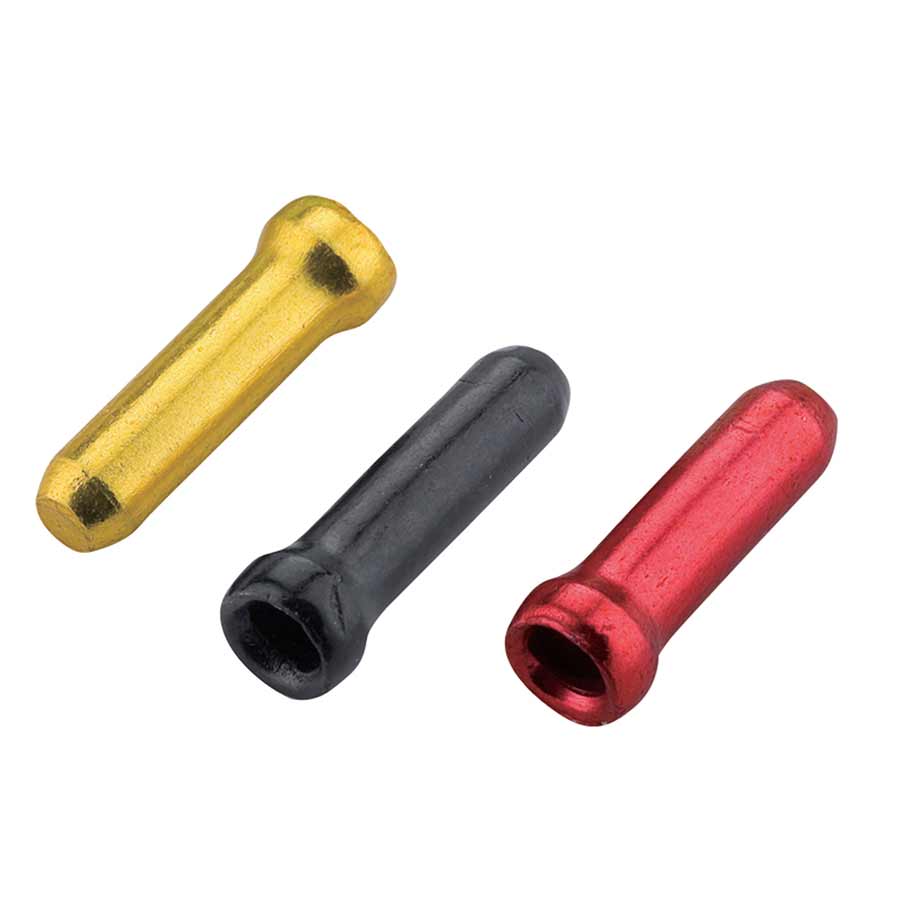 220117-01::0::220117-01::Jagwire, Embouts de câble, 1.8mm, Or (30 unités), Noir (30 unités) et Rouge (30 unités)