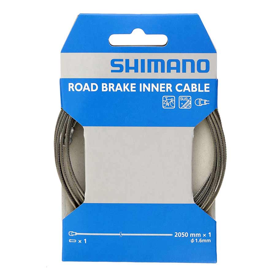 220129-01::0::220129-01::Shimano, Câble de frein, Inox, Route, 1.6 x 2050mm, Unité