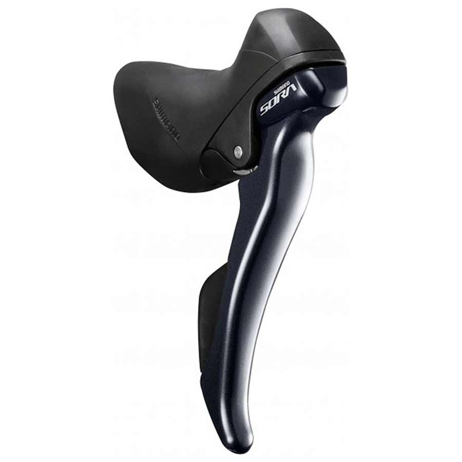 230805-02::0::230805-02::Shimano, Sora ST-R3000, Leviers de freins/vitesses combinés, Arrière 9 vit., Noir