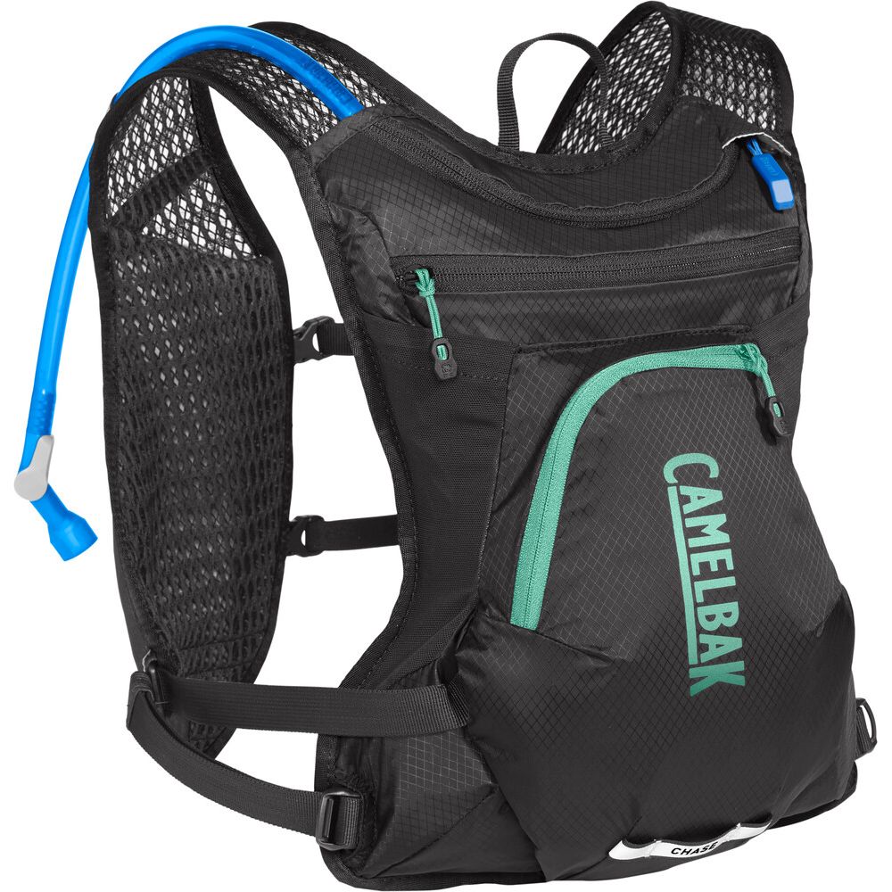 C-2415001000::0::C-2415001000::#WOMEN'S CHASE BIKE VEST 50 OZ BLACK/MINT