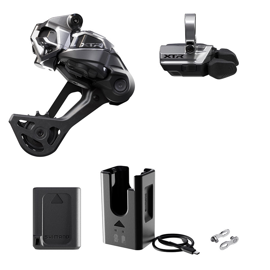 260310-01::0::260310-01::Shimano, XTR Di2 RD-M9250 Kit, Dérailleur arrière, Vitesses: 12, Cage: SGS, Noir, bande de serrage, IGPM9250UPG01
