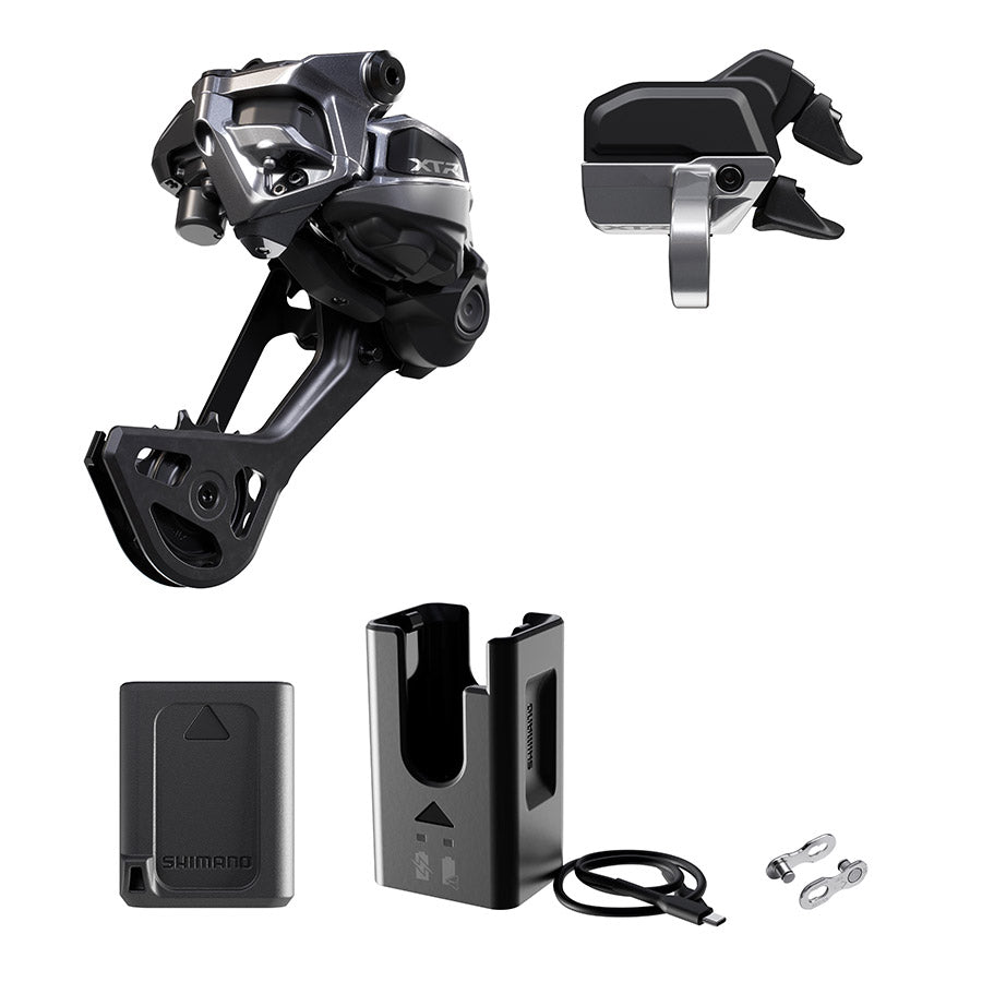260310-01::2::260310-01::Shimano, XTR Di2 RD-M9250 Kit, Dérailleur arrière, Vitesses: 12, Cage: SGS, Noir, bande de serrage, IGPM9250UPG01