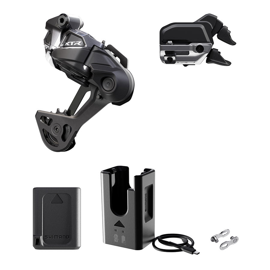 260310-02::2::260310-02::Shimano, XTR Di2 RD-M9250 Kit, Dérailleur arrière, Vitesses: 12, Cage: SGS, Noir, I-Spec EV, IGPM9250UPG02