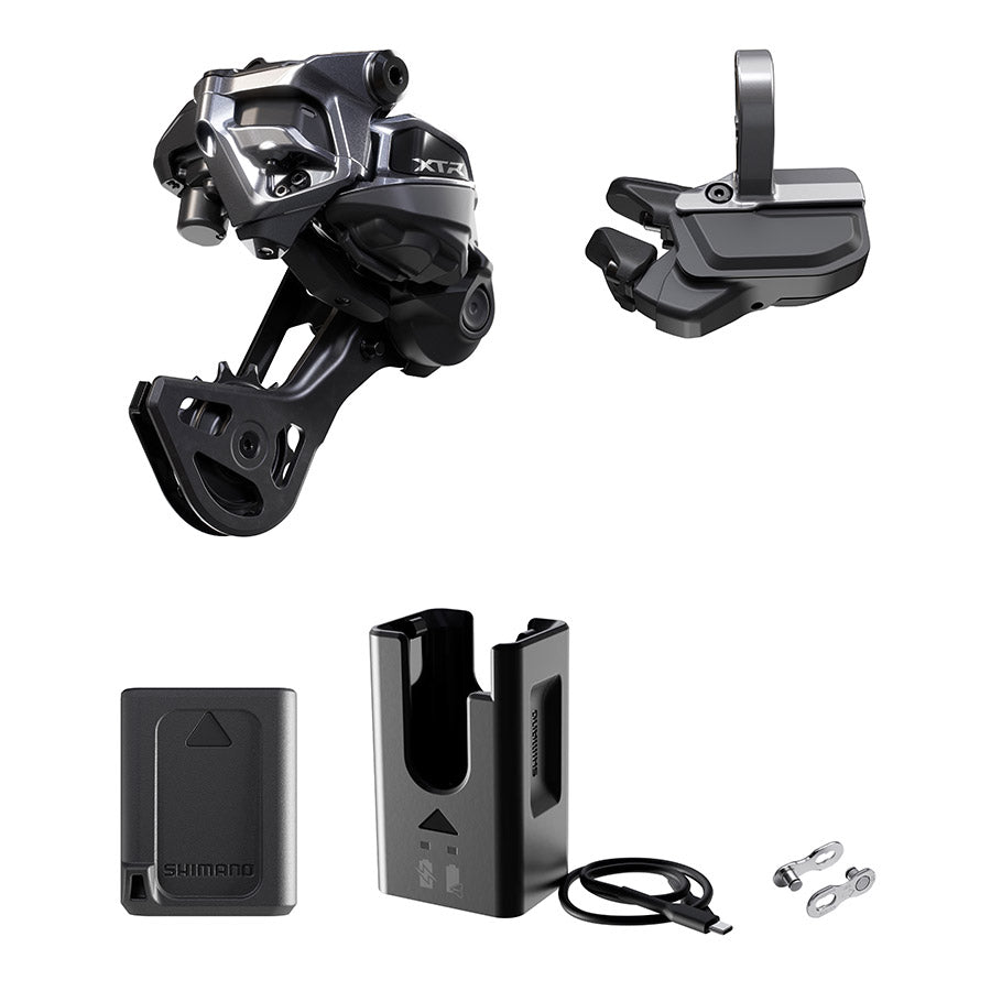 260310-03::1::260310-03::Shimano, XTR Di2 RD-M9250 Kit, Dérailleur arrière, Vitesses: 12, Cage: GS, Noir, bande de serrage, IGPM9250UPG03