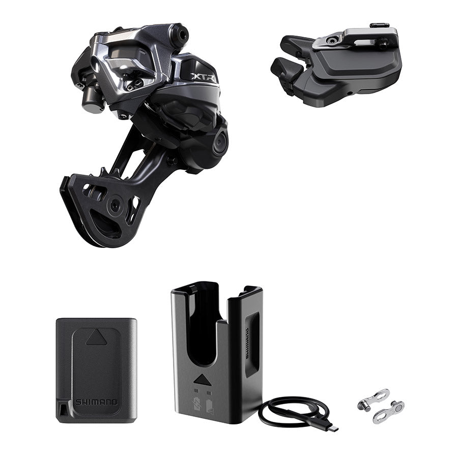 260310-04::1::260310-04::Shimano, XTR Di2 RD-M9250 Kit, Dérailleur arrière, Vitesses: 12, Cage: GS, Noir, I-Spec EV, IGPM9250UPG04