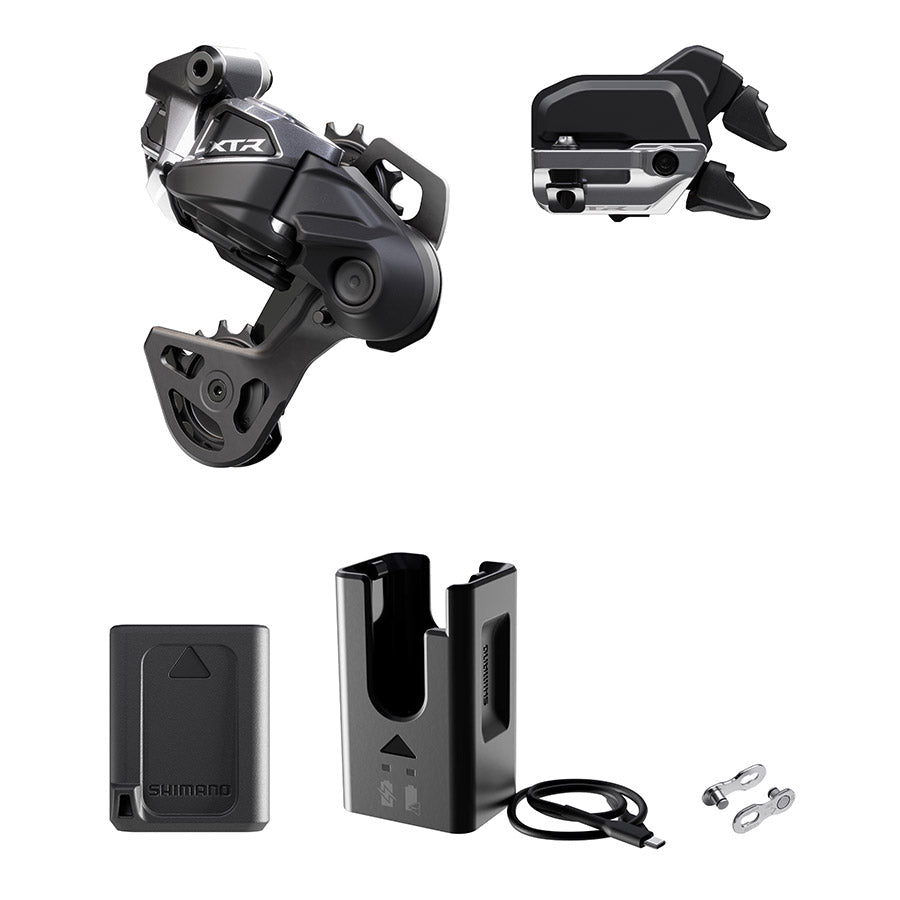 260310-04::2::260310-04::Shimano, XTR Di2 RD-M9250 Kit, Dérailleur arrière, Vitesses: 12, Cage: GS, Noir, I-Spec EV, IGPM9250UPG04